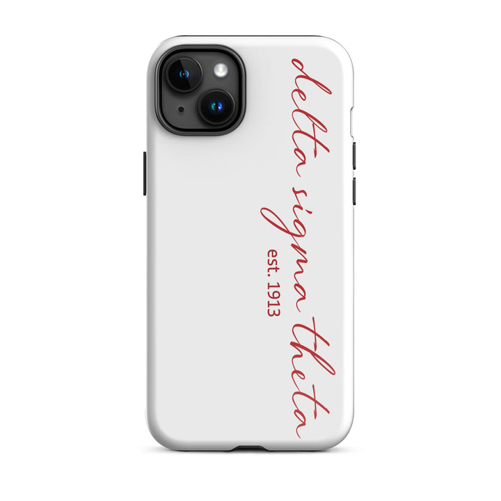 Delta Sigma Theta White Script Tough Case for iPhone®