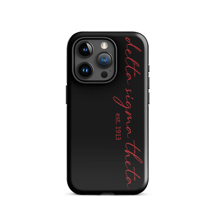 Delta Sigma Theta Black Script Tough Case for iPhone®