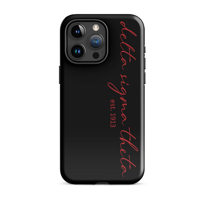 Delta Sigma Theta Black Script Tough Case for iPhone®