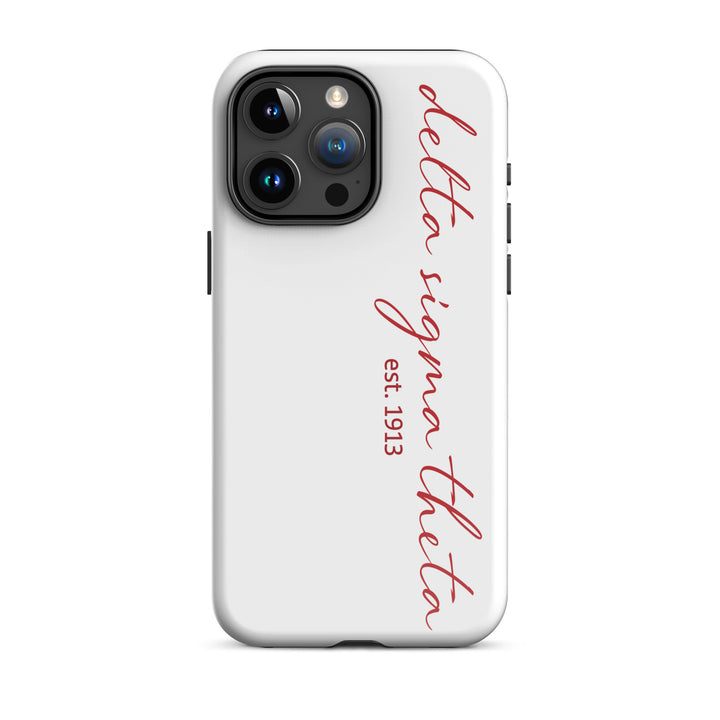 Delta Sigma Theta White Script Tough Case for iPhone®