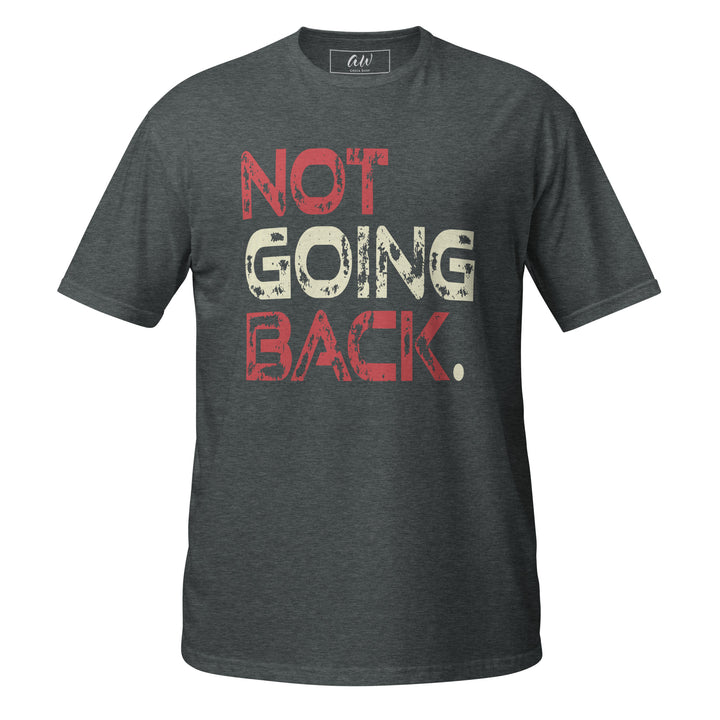 Crimson and Cream "Not Going Back" T-shirt for Vote 2024, sorority paraphernalia, women's clothing, 100% ring-spun cotton, black Greek lettered organization