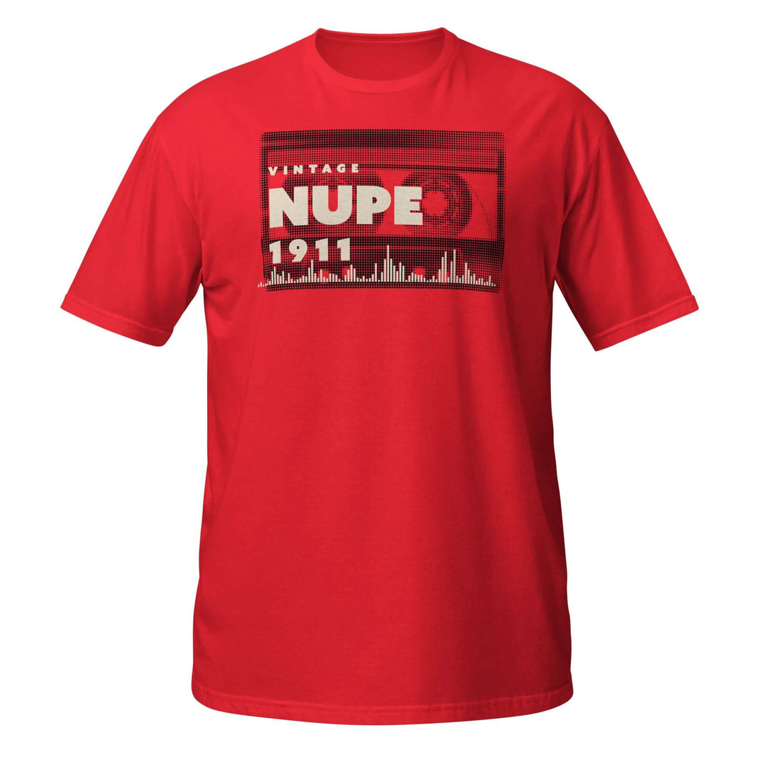 Vintage Nupe t-shirt in red showcasing fraternity paraphernalia for Greek gear enthusiasts. Perfect for Kappa Alpha Psi pride.