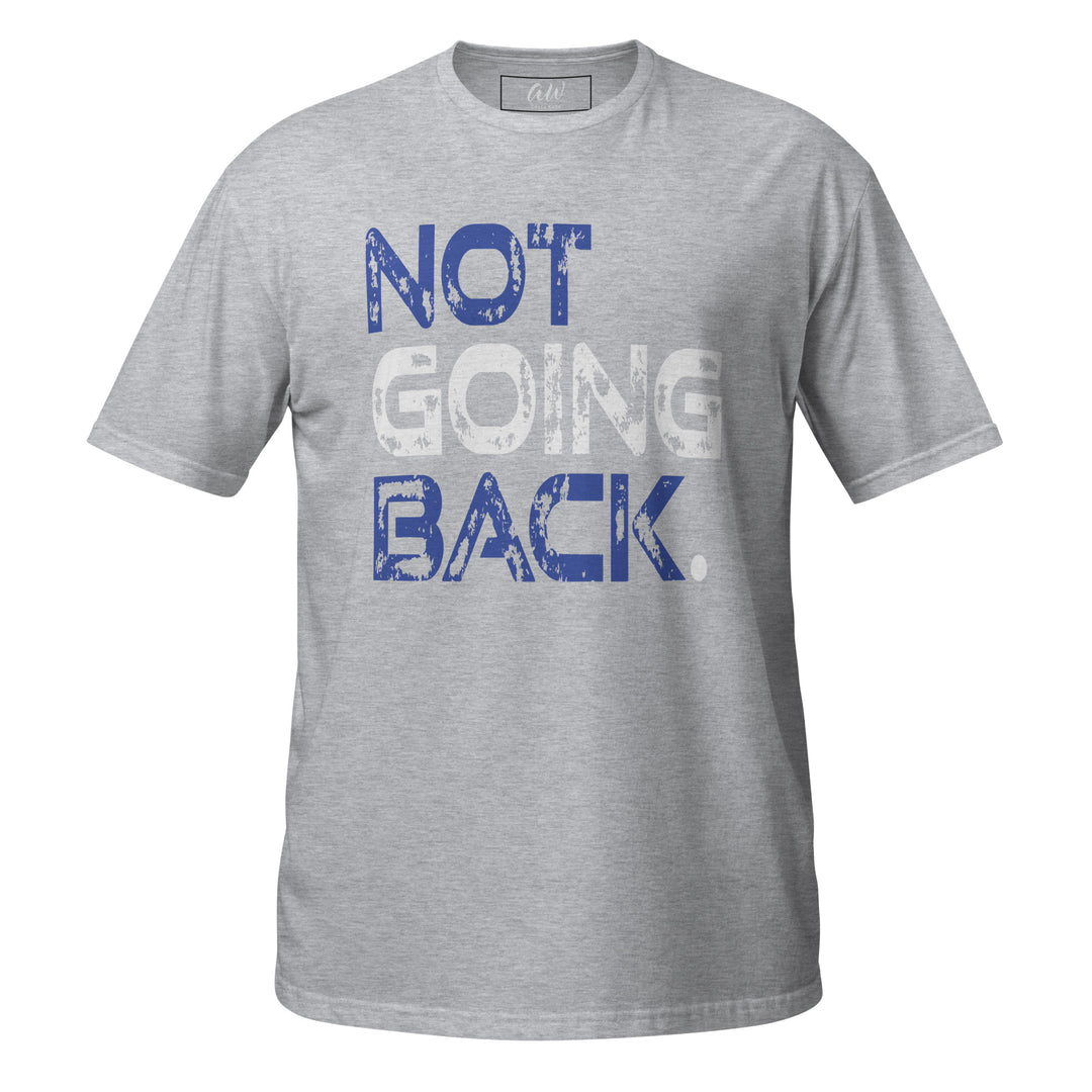 Royal Blue and White "Not Going Back" T-Shirt for Vote 2024 Campaign, sorority apparel, 100% cotton, supporting women's voting rights