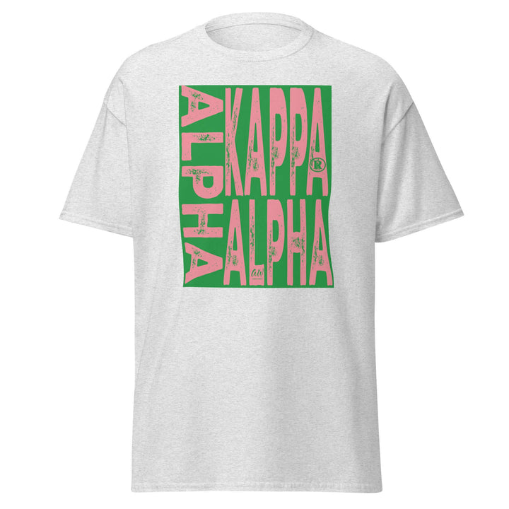 Alpha Kappa Alpha Sorority T-Shirt in Sport Grey, featuring bold logo design, perfect Greek gear for sorority members.