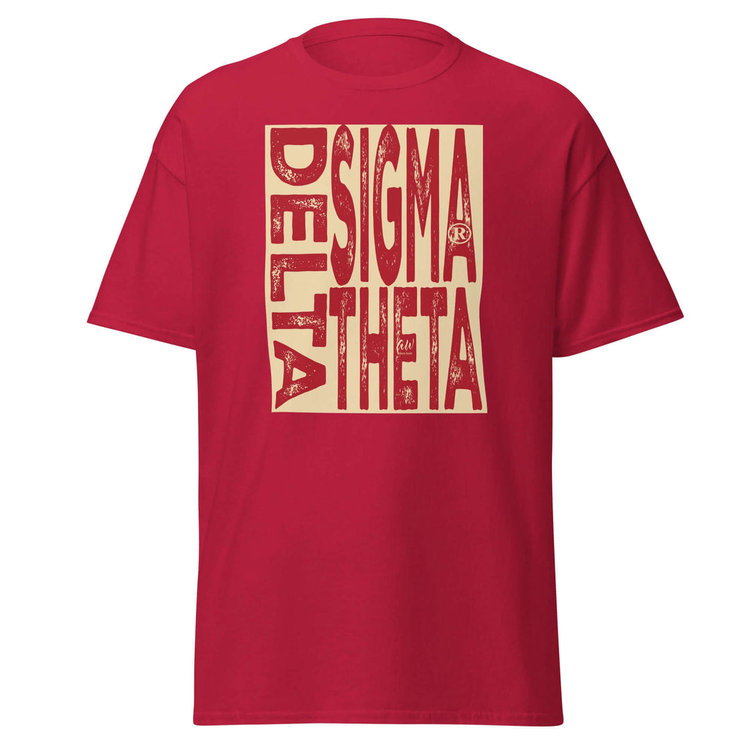 Red Delta Sigma Theta Sorority T-Shirt, perfect Greek gear for sorority paraphernalia.