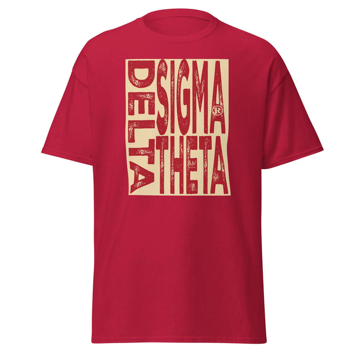 Red Delta Sigma Theta Sorority T-Shirt, perfect Greek gear for sorority paraphernalia.