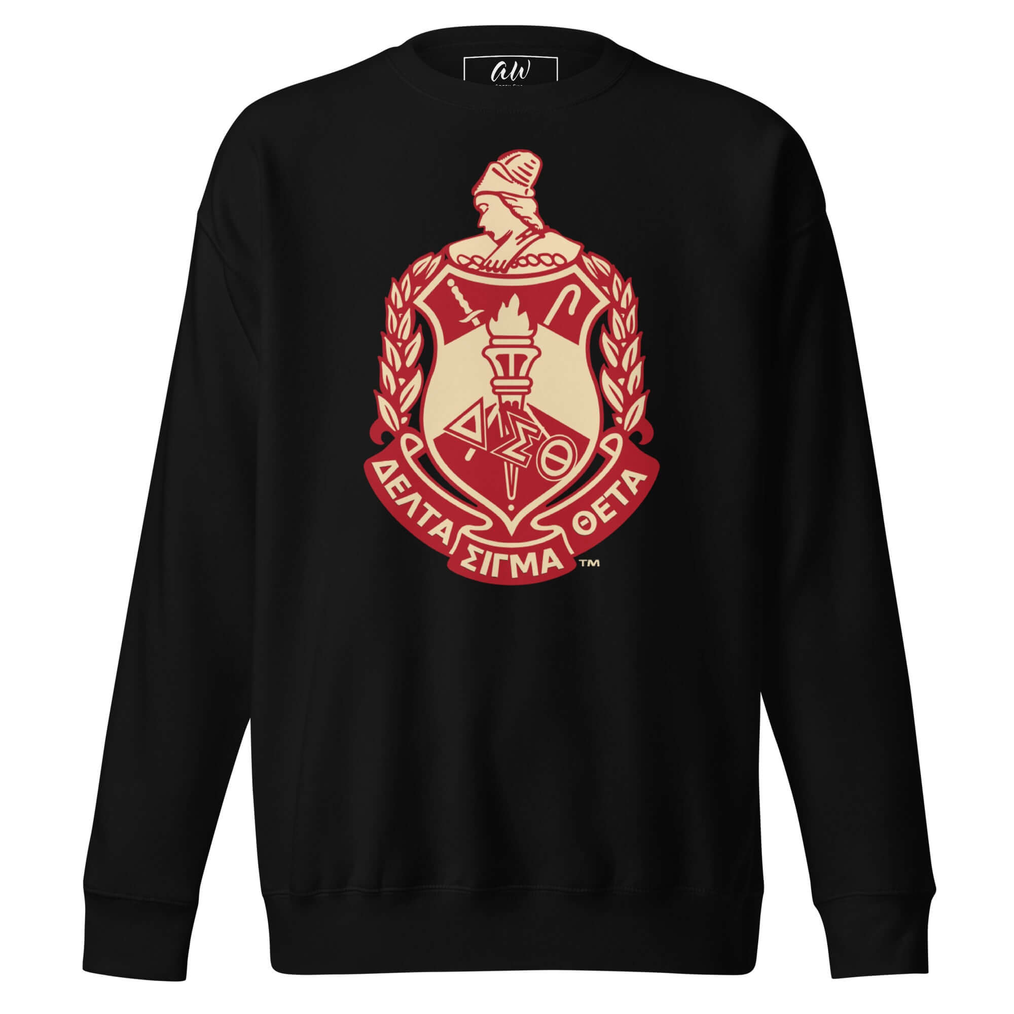 Black Delta Sigma Theta Shield good Crest Sweatshirt