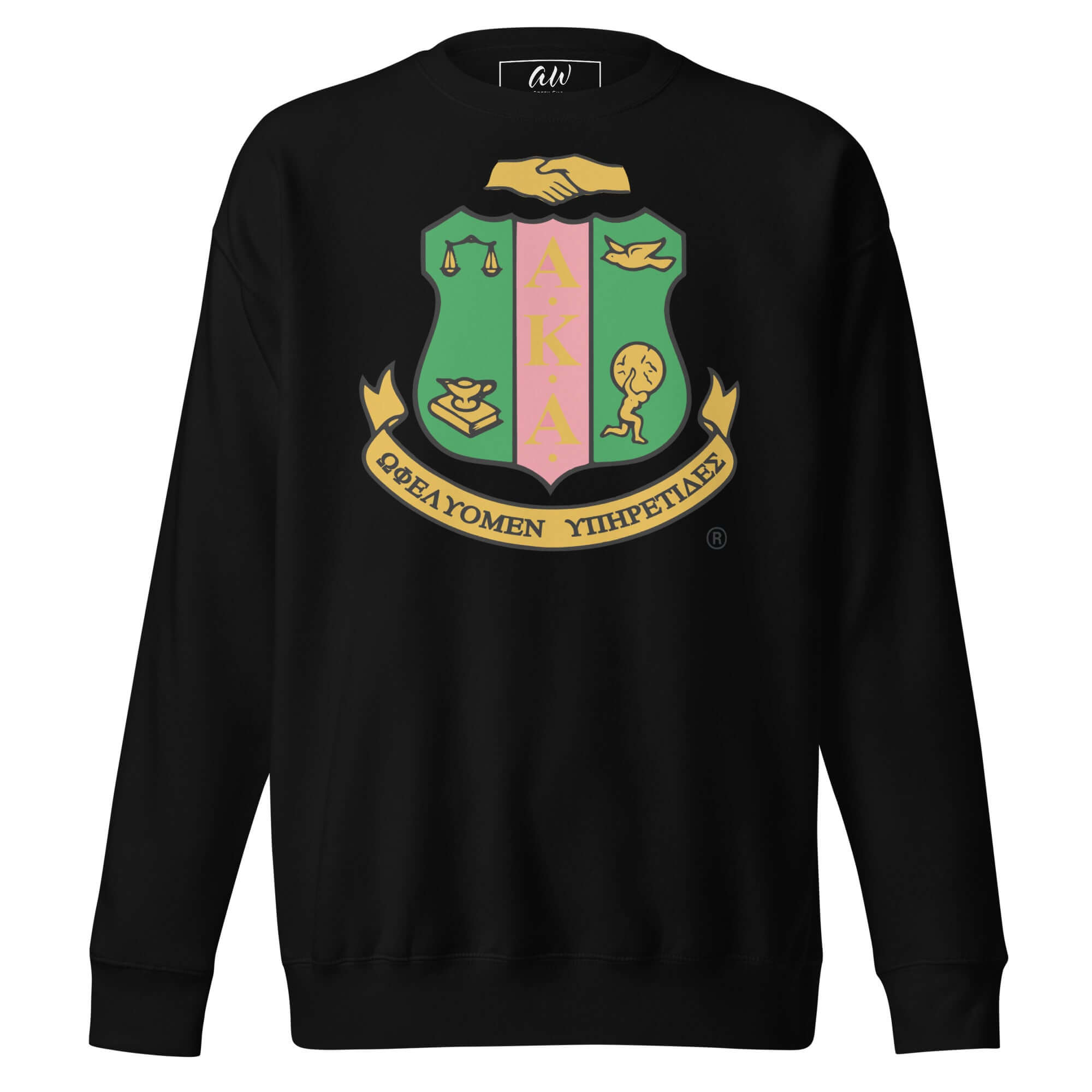 Black Delta Sigma Theta Shield good Crest Sweatshirt