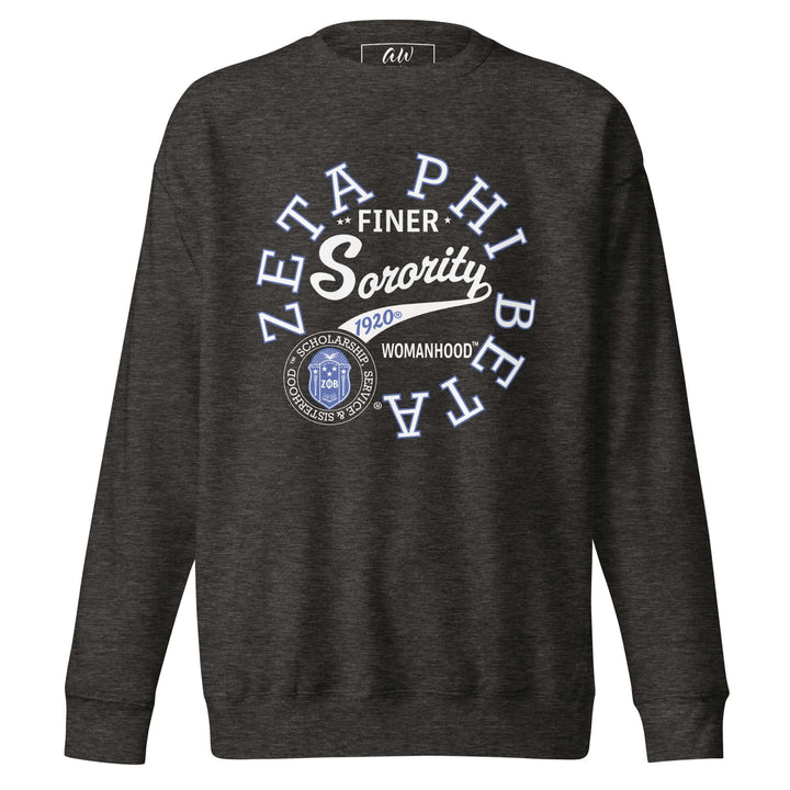 Zeta Phi Beta Sorority vintage sweatshirt, comfortable fit, stylish Greek gear, perfect for everyday wear.