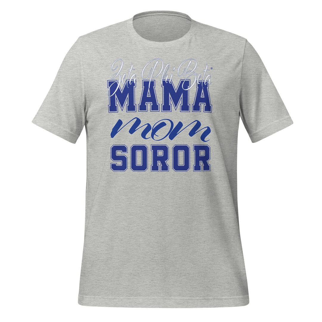 Zeta MAMA T-Shirt for sorority and fraternity members, featuring a soft, lightweight design with stylish prints.