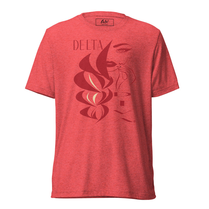 Delta Diva T-Shirt with vintage look, black sorority paraphernalia, Delta Sigma Theta sorority apparel, tri-blend fabric, women's clothing