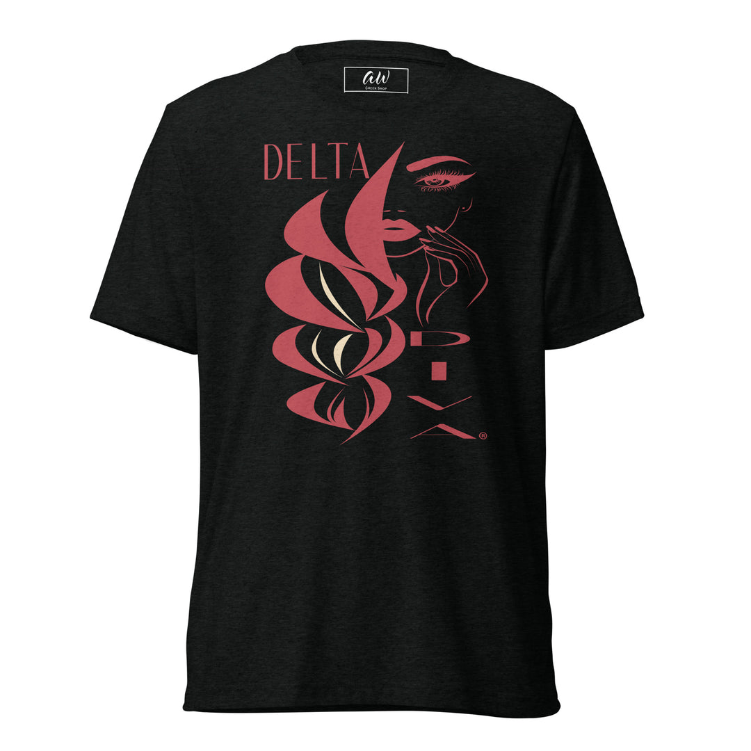 Delta Diva T-Shirt - Premium quality tri-blend fabric, vintage design, sorority paraphernalia, black sorority apparel, Delta Sigma Theta, women's clothing