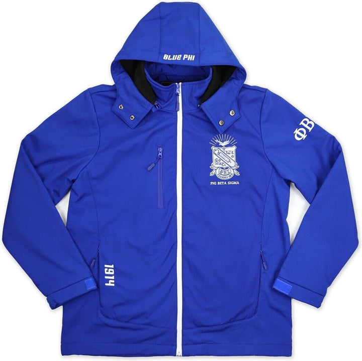 Phi Beta Sigma Jacket - Jacket with Removable Hood