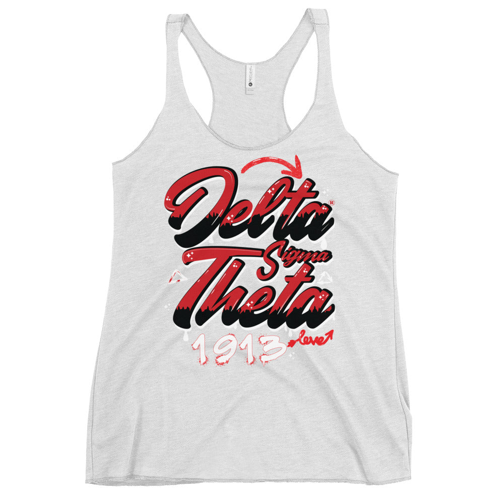 Delta Sigma Theta Graffitt Level UP Women's Racerback Tank