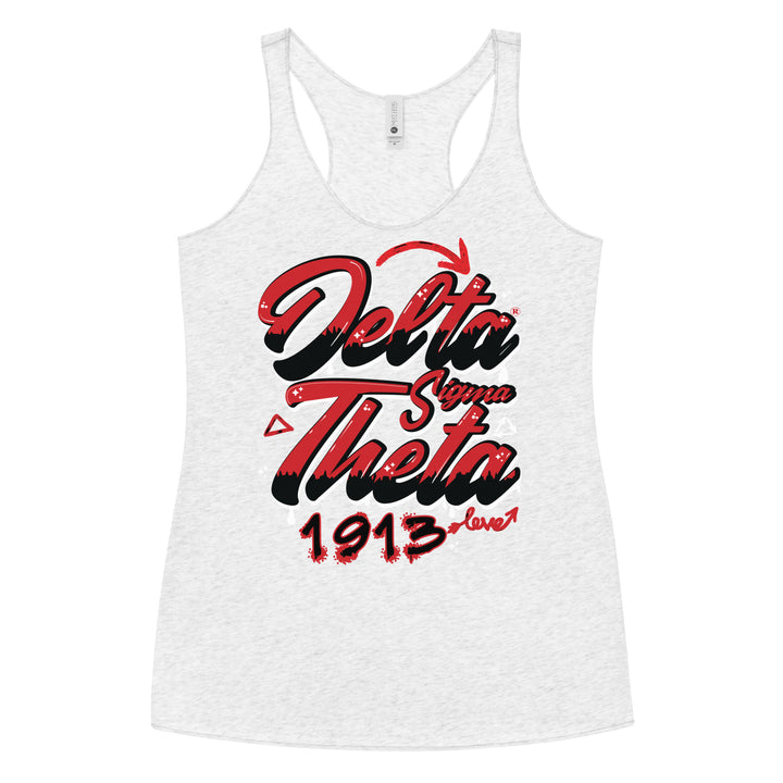 Delta Sigma Theta Graffiti Level Up Women's Racerback Tank