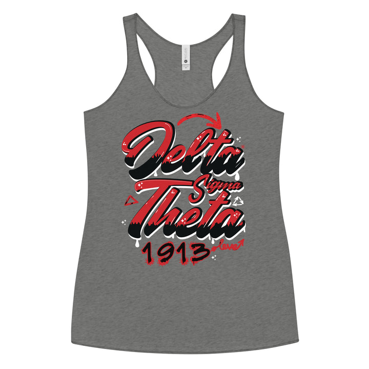 Delta Sigma Theta Graffiti Level Up Women's Racerback Tank