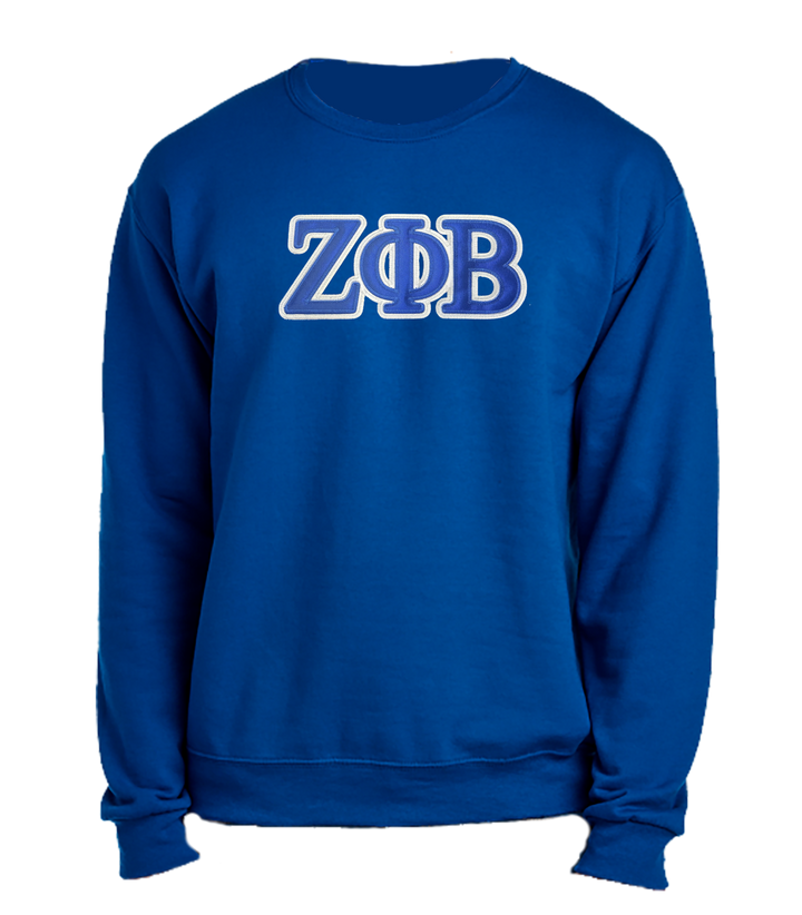 Zeta Embroidered Satin Symbols Sweatshirt